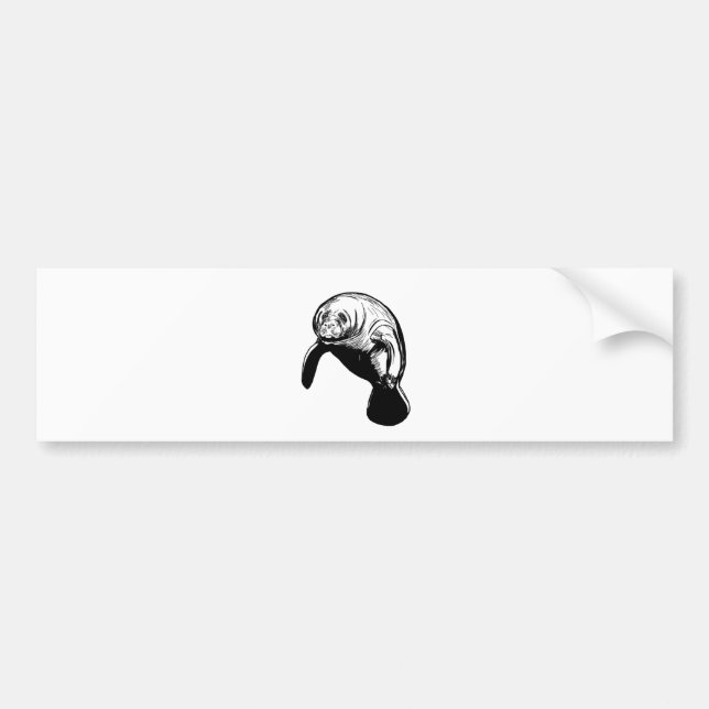 dibujo manati bumper sticker (Front)