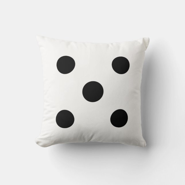 dice 5 and dice 2 throw pillow (Front)