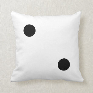 dice 5 and dice 2 throw pillow