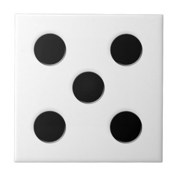 Dice 5 Pips Ceramic Tile by TerryBain at Zazzle