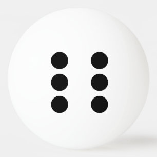 Dice 6 ping pong ball