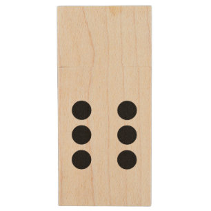 Dice 6 wood USB flash drive