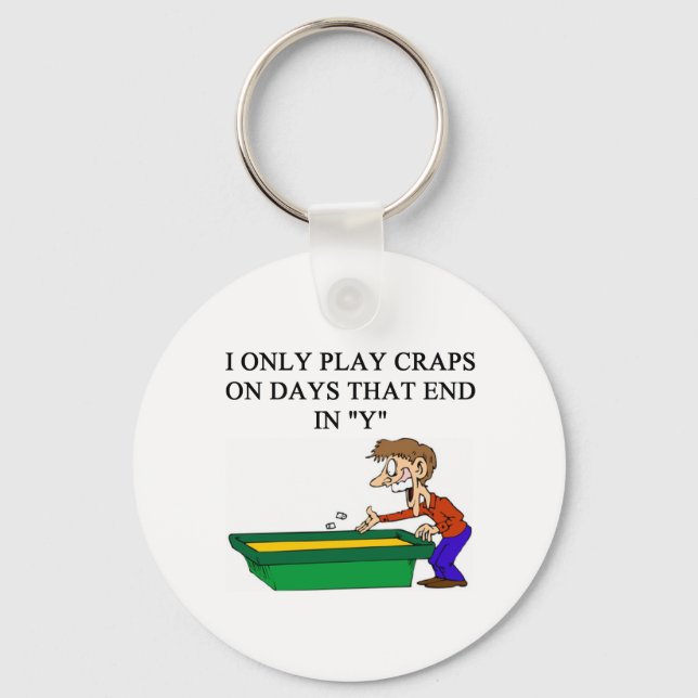 dice and  craps players keychain (Front)