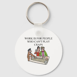 dice and craps players keychain