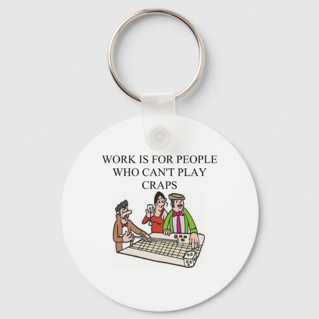 dice and  craps players keychain (Front)