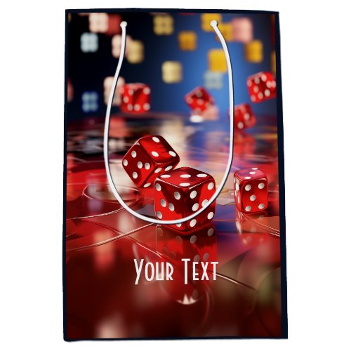Dice And Poker Chips Medium Gift Bag