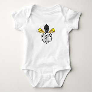 Dice at Poker with Spades & Stars Baby Bodysuit