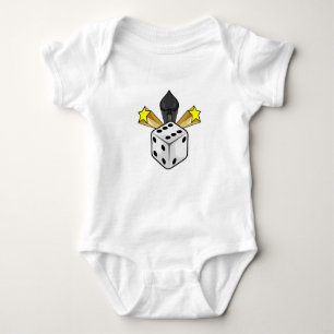 Dice at Poker with Spades & Stars Baby Bodysuit