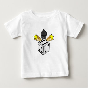 Dice at Poker with Spades & Stars Baby T-Shirt
