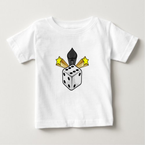 Dice at Poker with Spades  Stars Baby T_Shirt