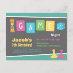 Dice Board Game Night Birthday Party Invitations