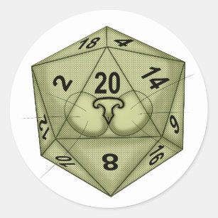 D20 Dice Life & Death Stickers (20 side) - The Fourth Place