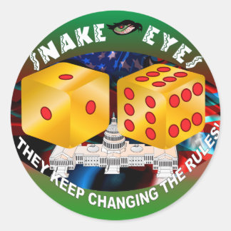 Dice-changing Rules 1R Classic Round Sticker