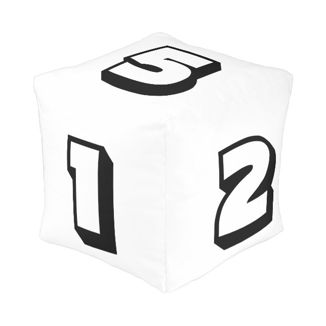 Dice Cube Pouf (Angled Front)