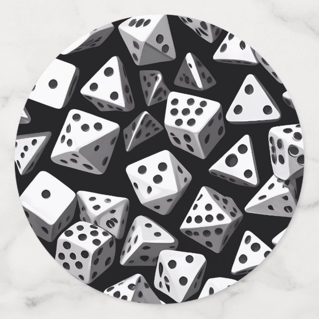 Dice Delight: A Geometric Cascade Confetti (Large Front)