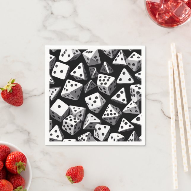 Dice Delight: A Geometric Cascade Napkins (Insitu)