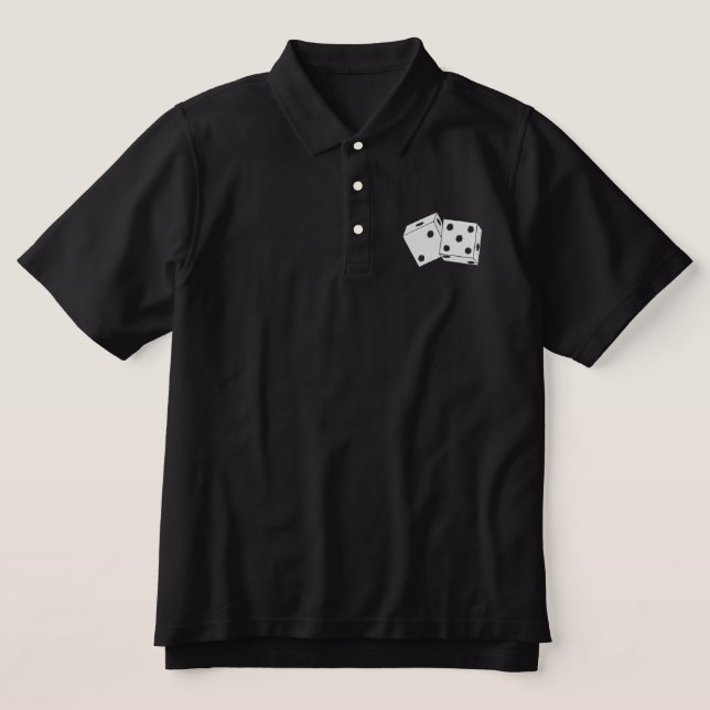 Dice Embroidered Polo Shirt (Design Front)