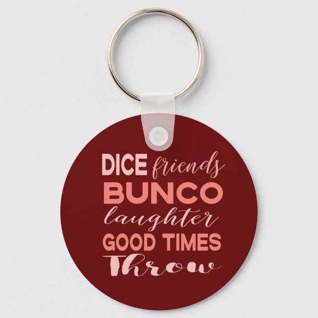 Dice Friends Bunco Keychain (Front)
