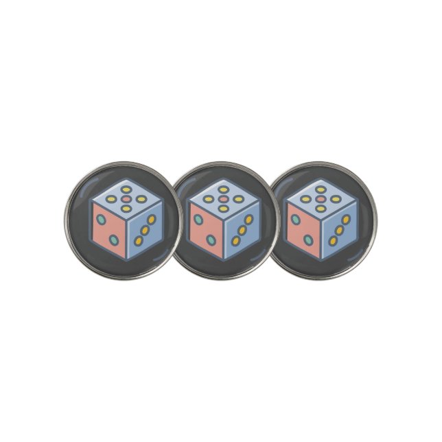 Dice Golf Ball Marker (3 Up)