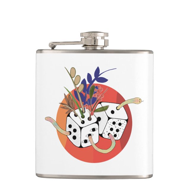 Dice in Parallel Universe Flask (Front)