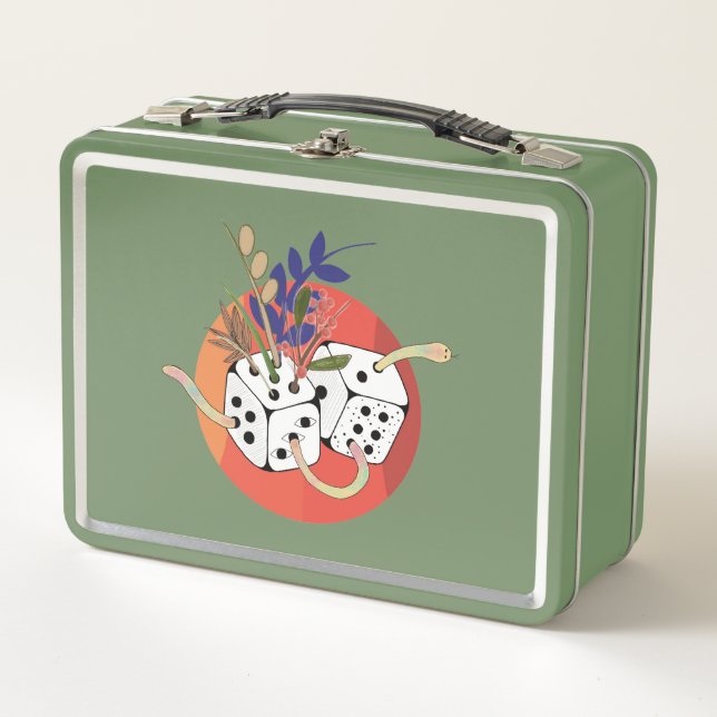 Dice in Parallel Universe Metal Lunch Box (Front)