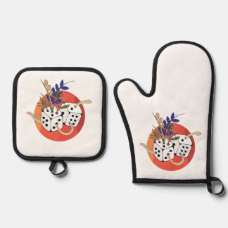 Dice in Parallel Universe Oven Mitt & Pot Holder Set