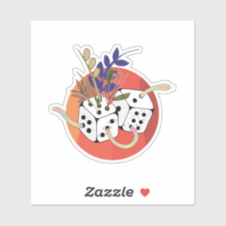 Dice in Parallel Universe Sticker