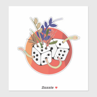 Dice in Parallel Universe Sticker