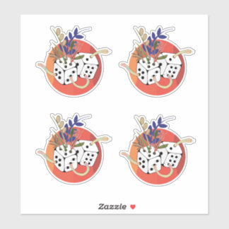 Dice in Parallel Universe Sticker