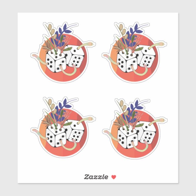 Dice in Parallel Universe Sticker (Sheet)