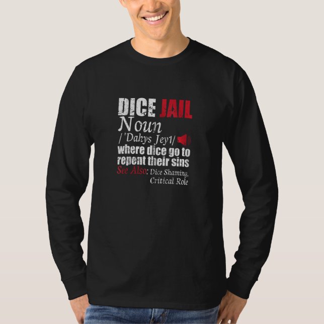 Dice Jail Table Top Gaming Tcg Gamer Roleplaying Z (Front)