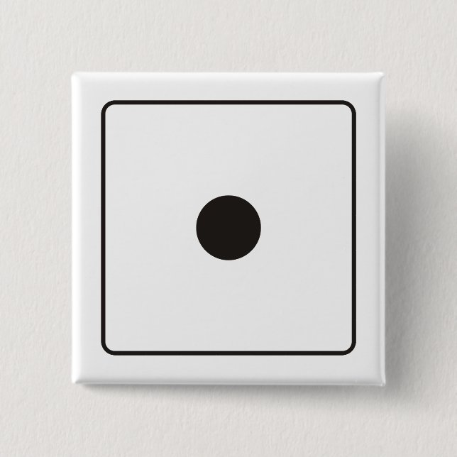 DICE numbers of pips 1 + your backgr. Pinback Button (Front)