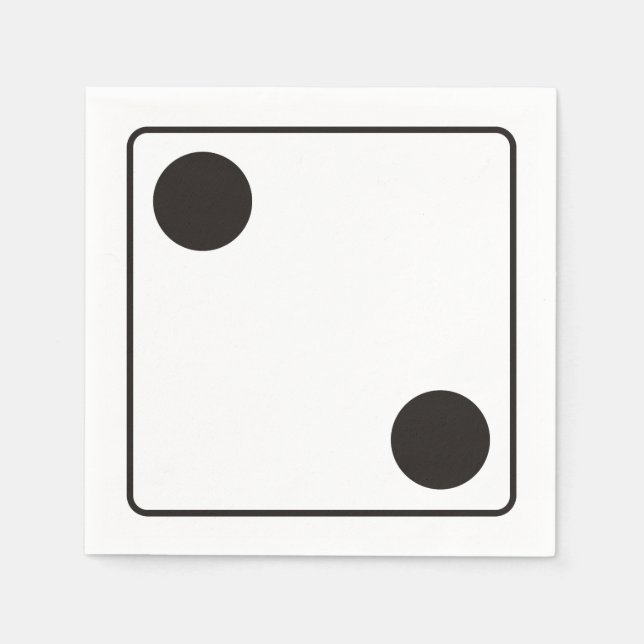 DICE numbers of pips 2 + your backgr. Napkins (Front)