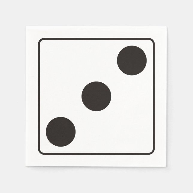DICE numbers of pips 3 + your backgr. Napkins (Front)