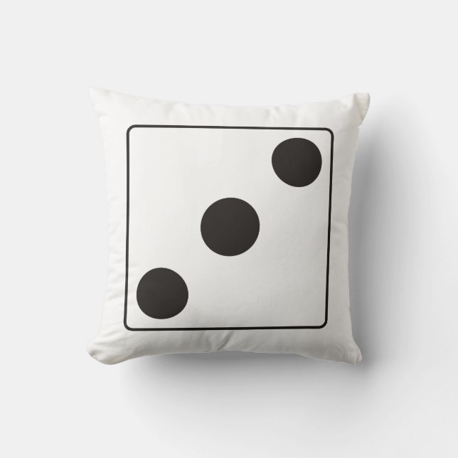 DICE numbers of pips 3 + your backgr. Throw Pillow (Front)