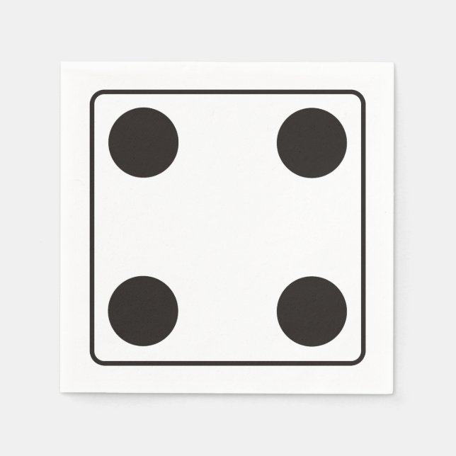 DICE numbers of pips 4 + your backgr. Paper Napkins (Front)