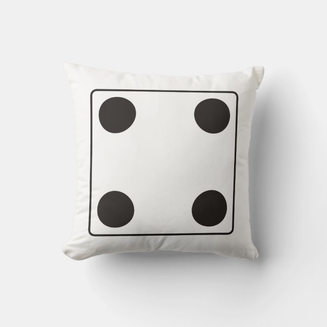 DICE numbers of pips 4 + your backgr. Throw Pillow (Front)