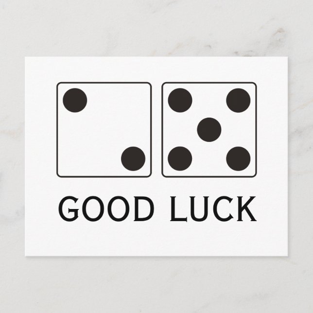 DICE numbers of pips 5 & 2 + your ideas Postcard (Front)