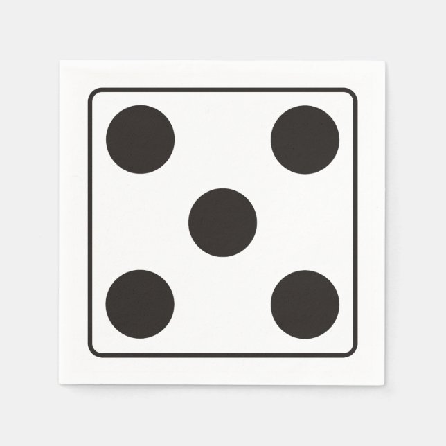 DICE numbers of pips 5 + your backgr. Napkins (Front)