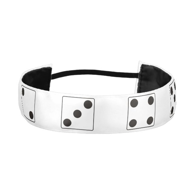DICE numbers of pips black + your backgr. & ideas Athletic Headband (Front)