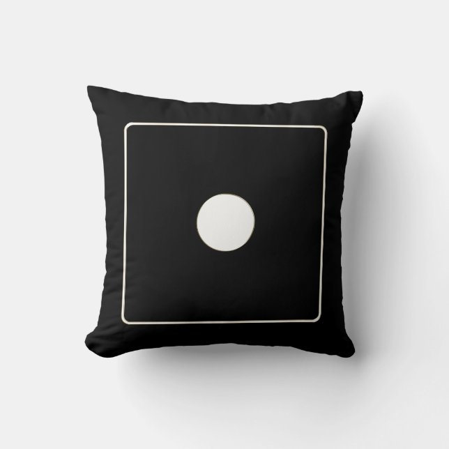 DICE numbers of pips white 1 + your backgr. Throw Pillow (Front)
