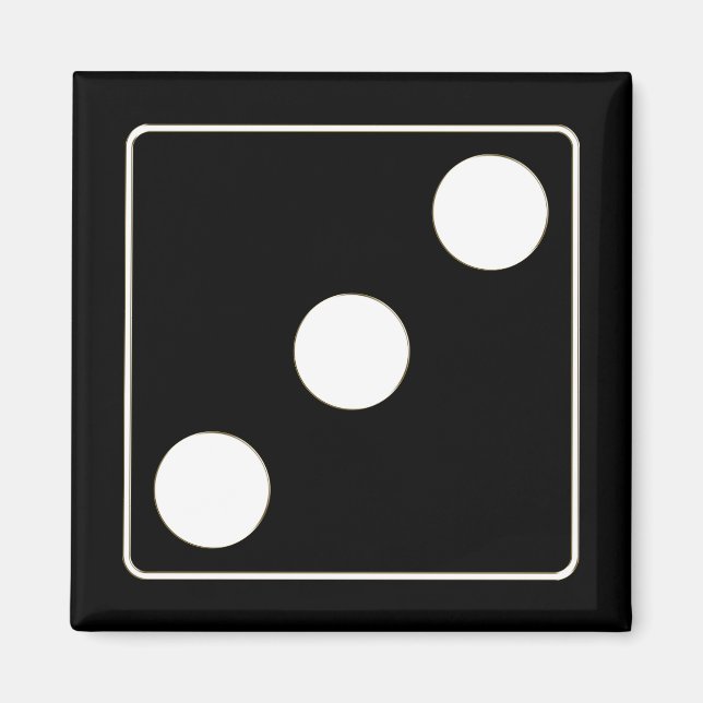 DICE numbers of pips white 3 + your backgr. Magnet (Front)