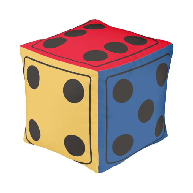 DICE numbers of pips + your background color Pouf