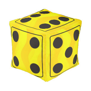 DICE numbers of pips + your background image Pouf