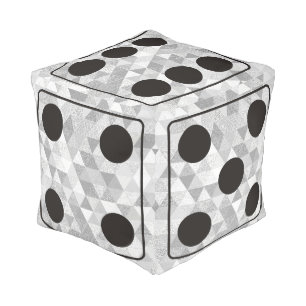 DICE numbers of pips + your background image Pouf