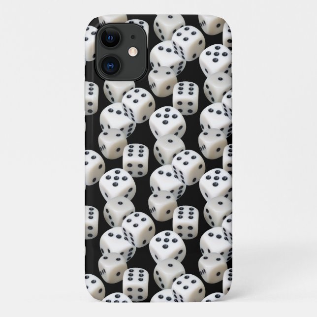 Dice On Black Case-Mate iPhone Case (Back)