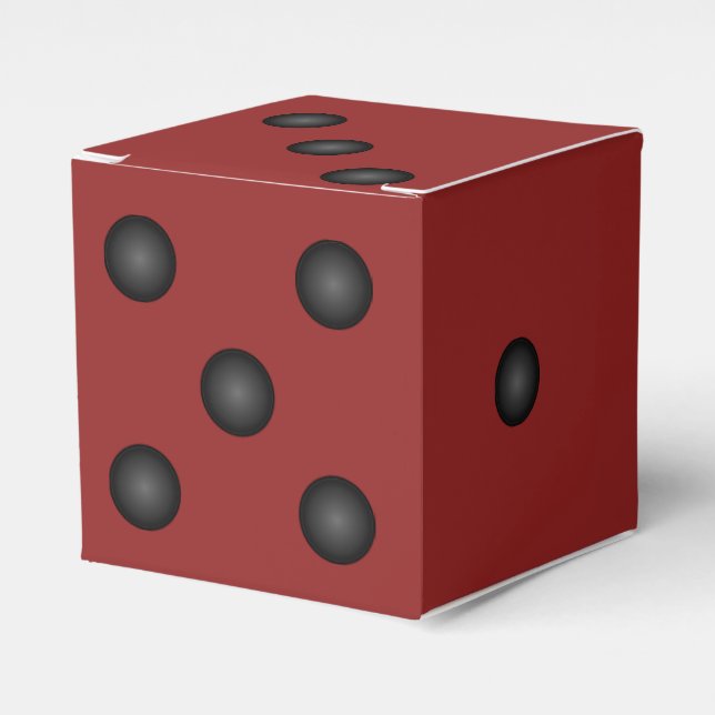 Dice or Die Red Bunco Vegas Party Favor Box (Front Side)