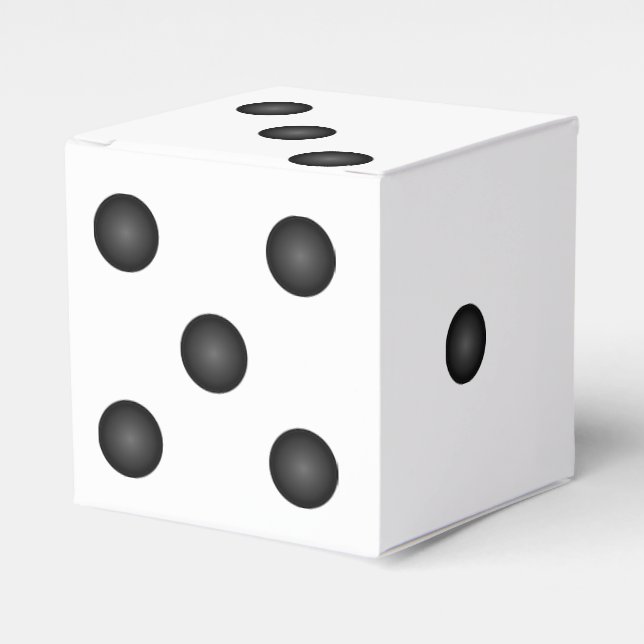 Dice or Die Wedding Party Favor Box (Front Side)