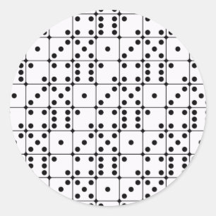 DICE PATTERN CLASSIC ROUND STICKER