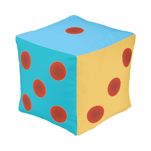 Dice Pillow Pouf (Angled Back)